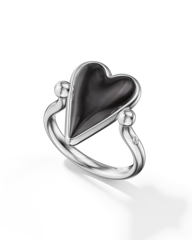 Doublet Flip Ring Mother of Pearl/Onyx