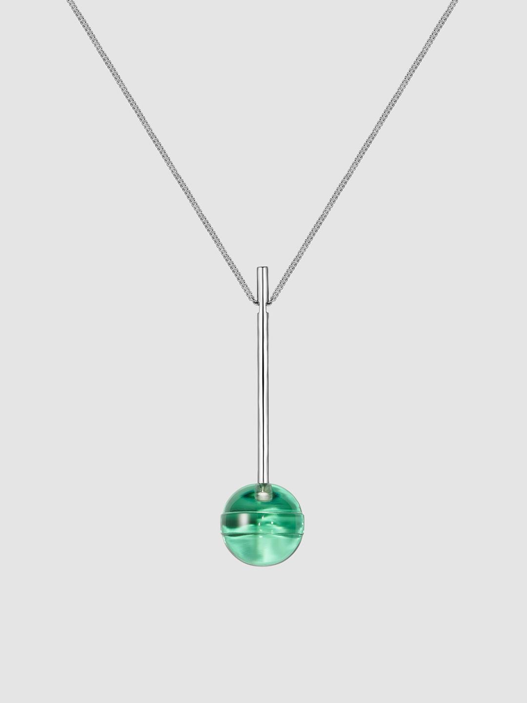 Green Lollipop Pendant Necklace