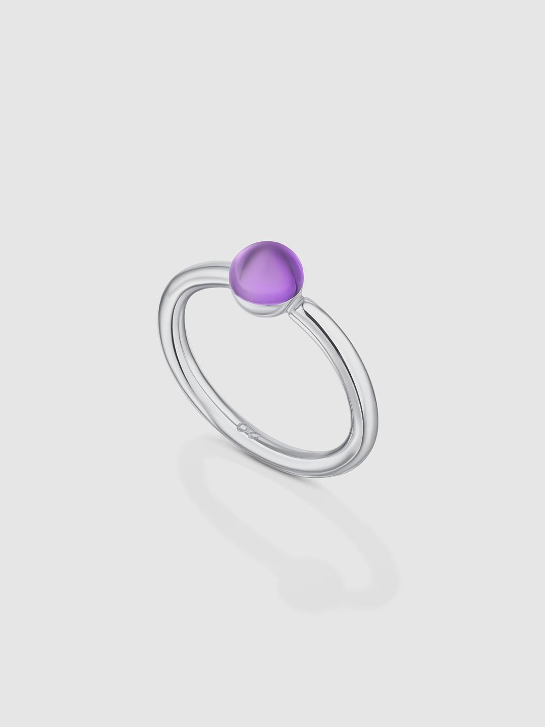 Lollipop Ring S With Amethyst