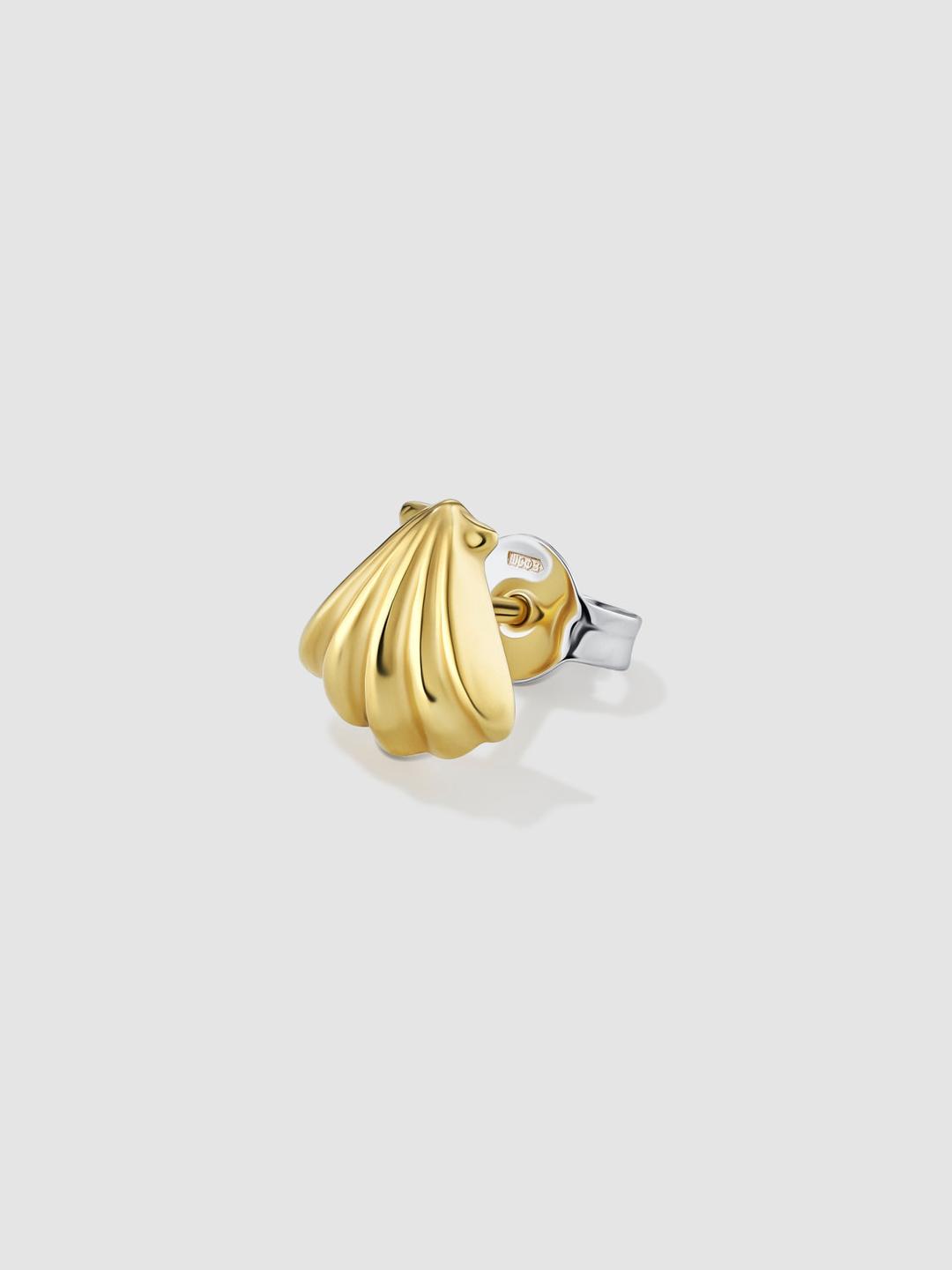 Scallop Stud Gold-plated
