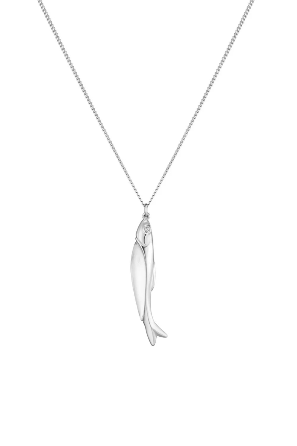 Rock Crystal Fish Necklace