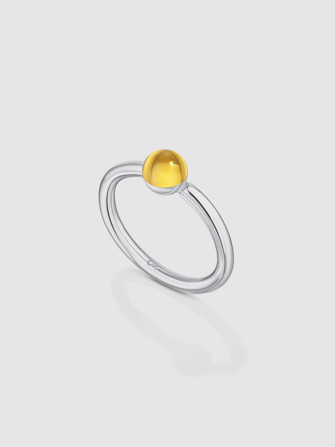 Lollipop Ring Xs With Citrine