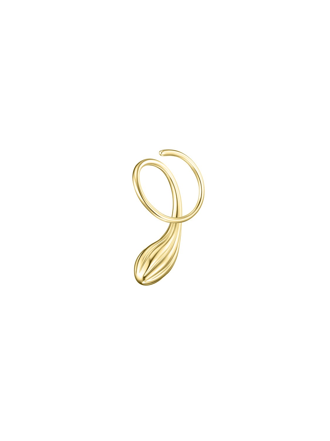 Echo Left Swirl Earring Gold Vermeil