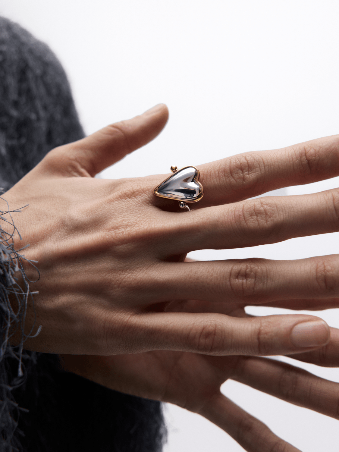 Bumper Heart Flip Ring