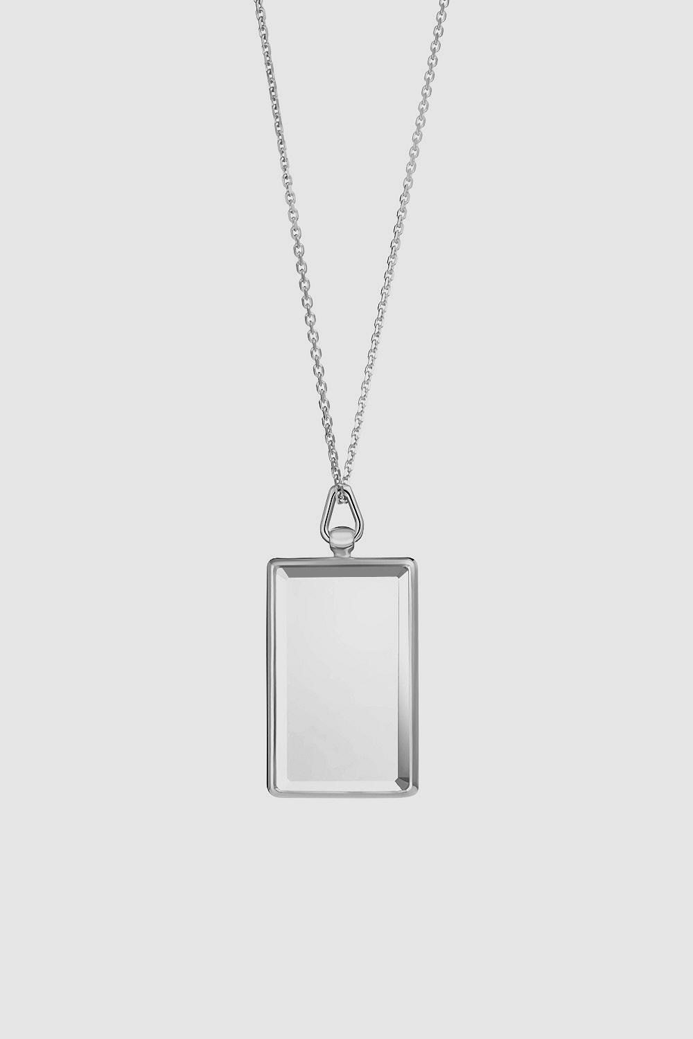 Plaquette Pendant Necklace With Rock Crystal