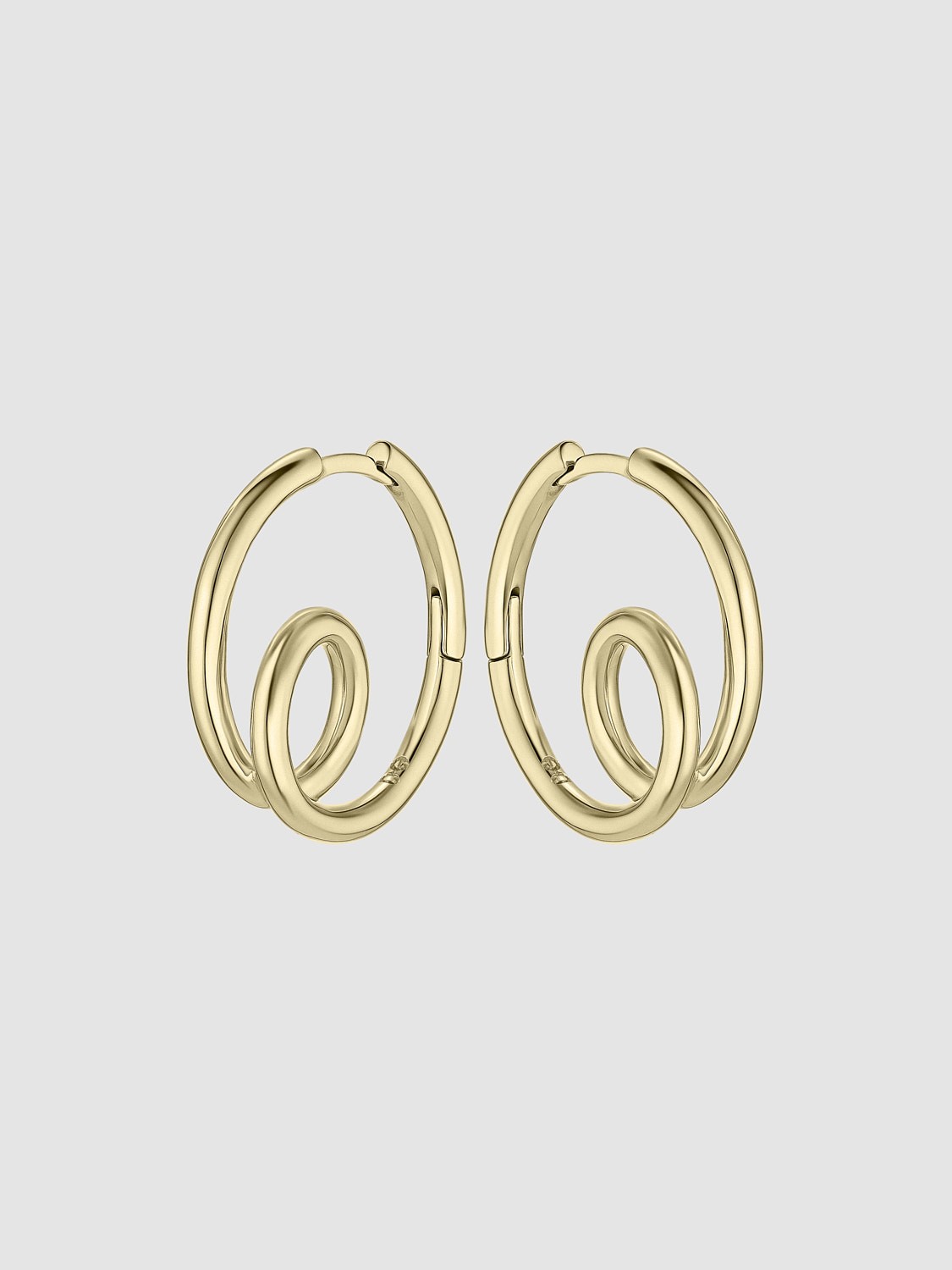 Cord Hoops Gold Plated