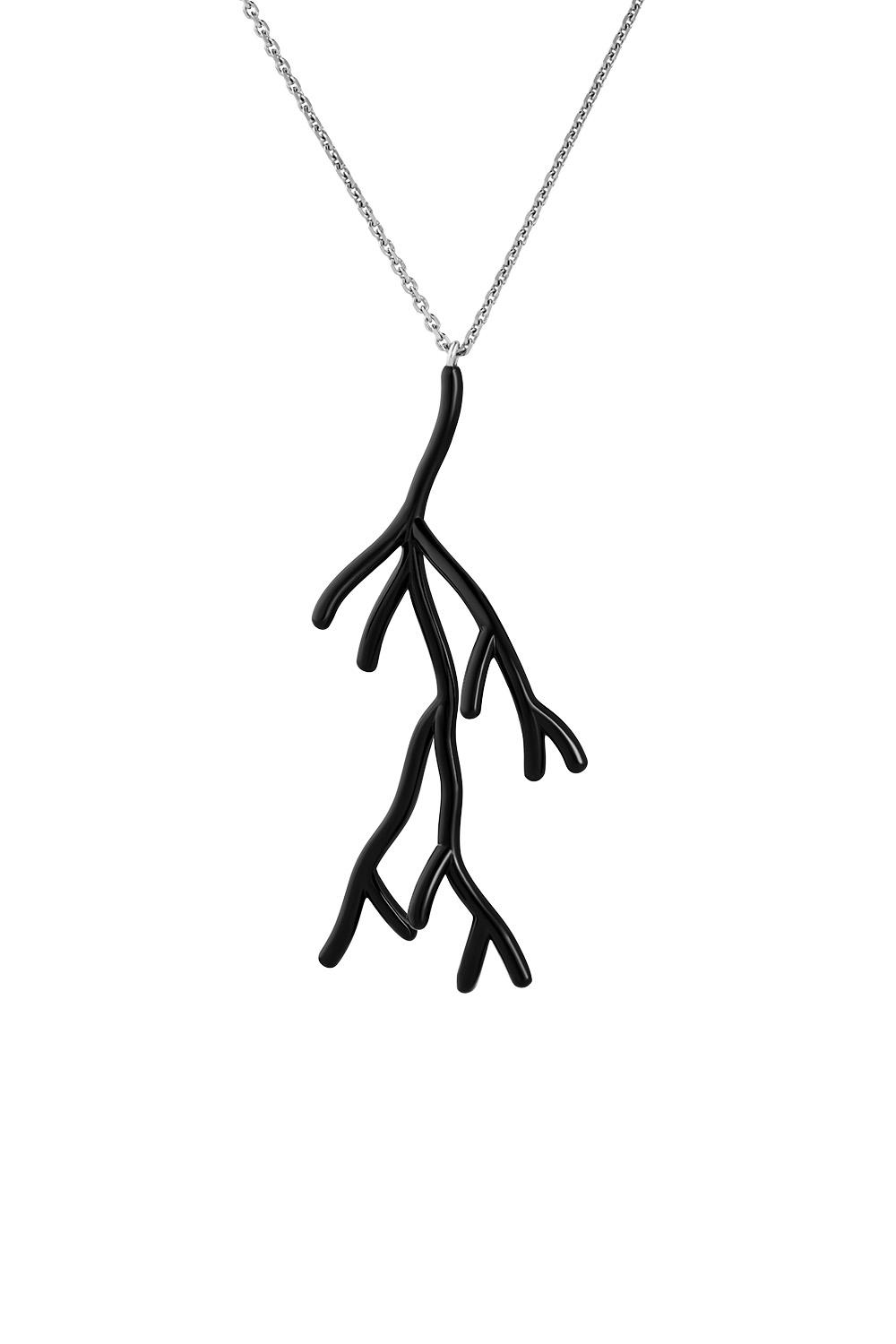 Koral Black Dendrite Pendant Necklace