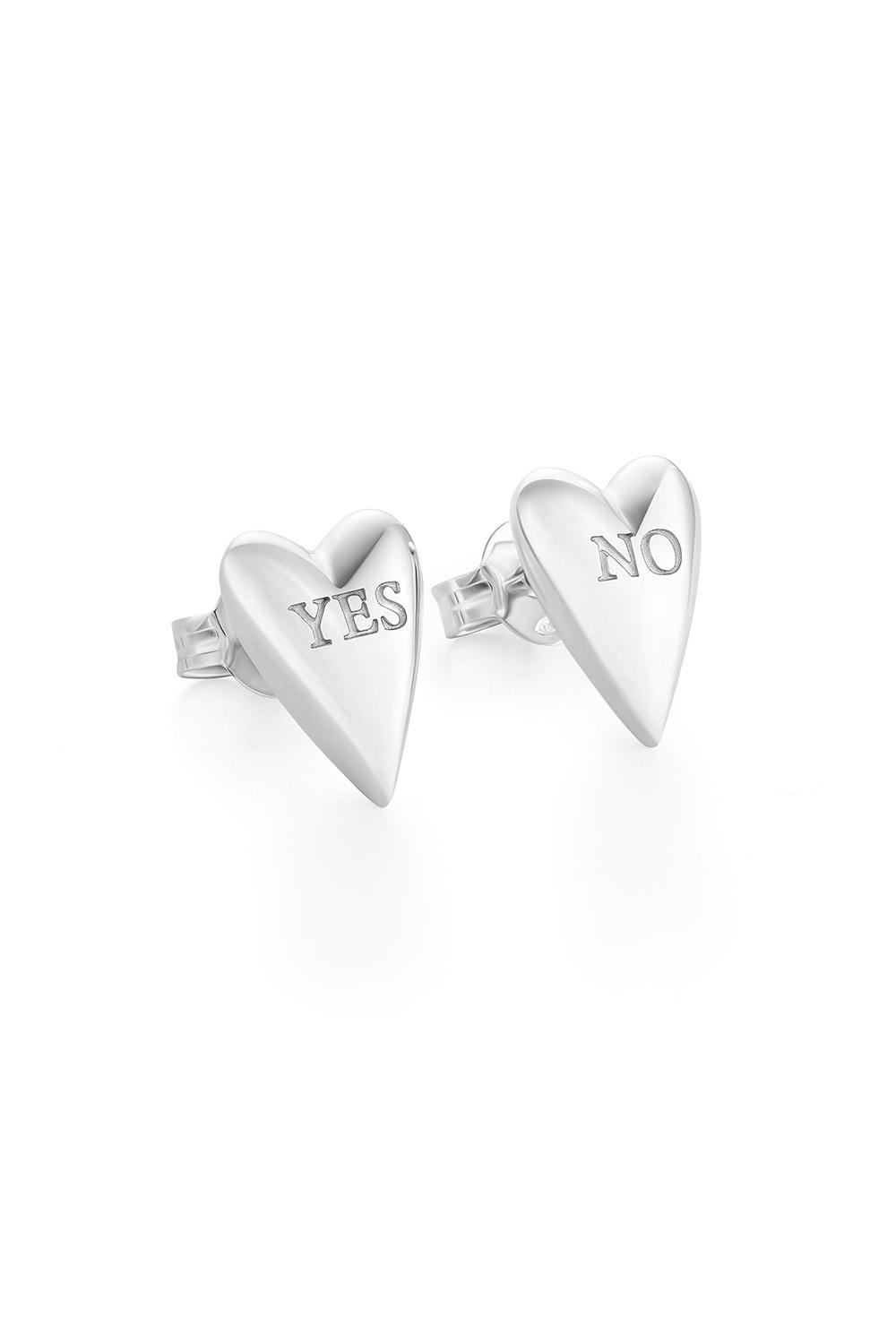 Yes-no Heart Studs