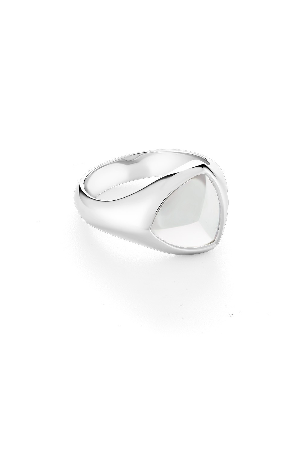 Rock Crystal Trillion Signet