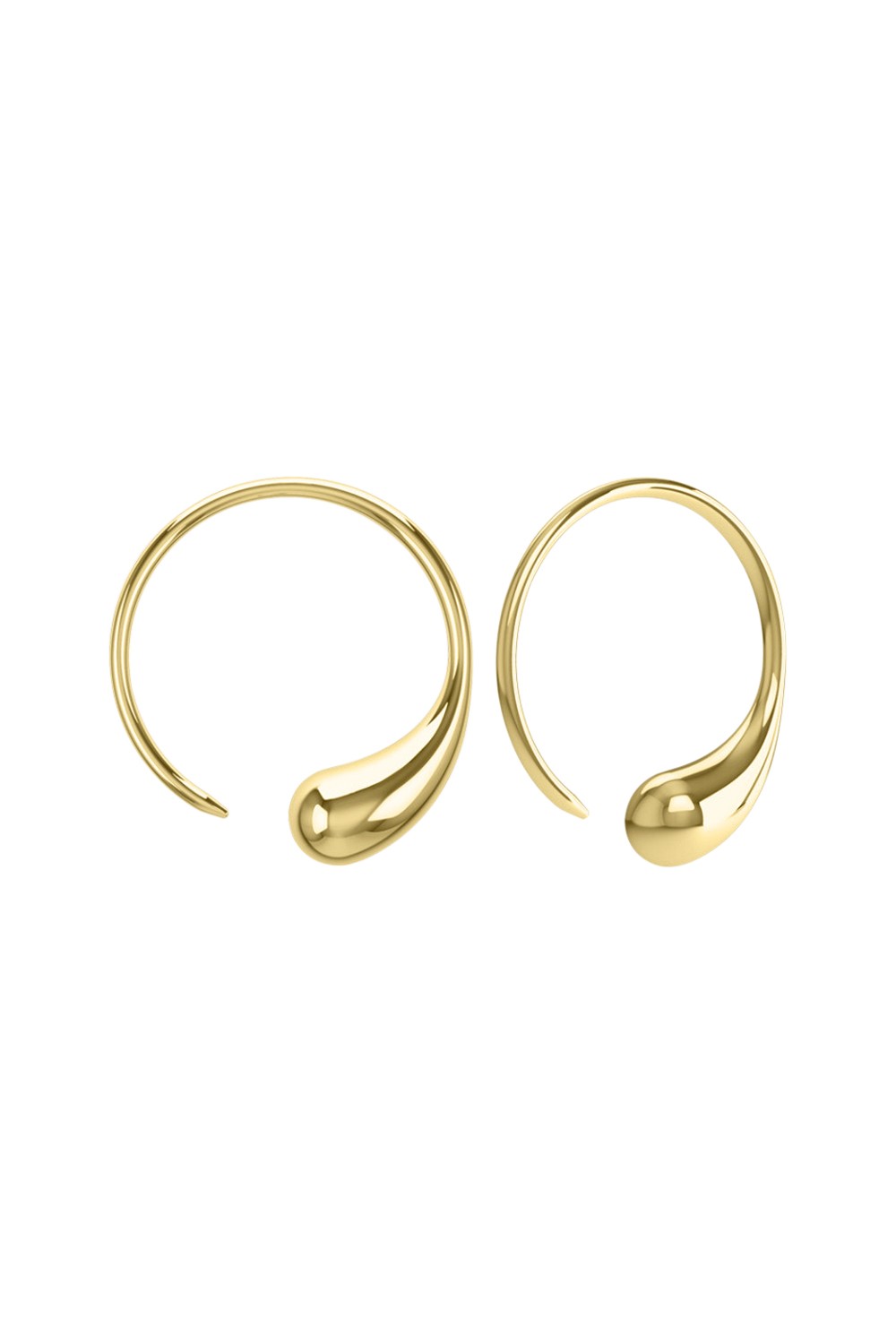 Drop cc-earrings Gold Vermeil