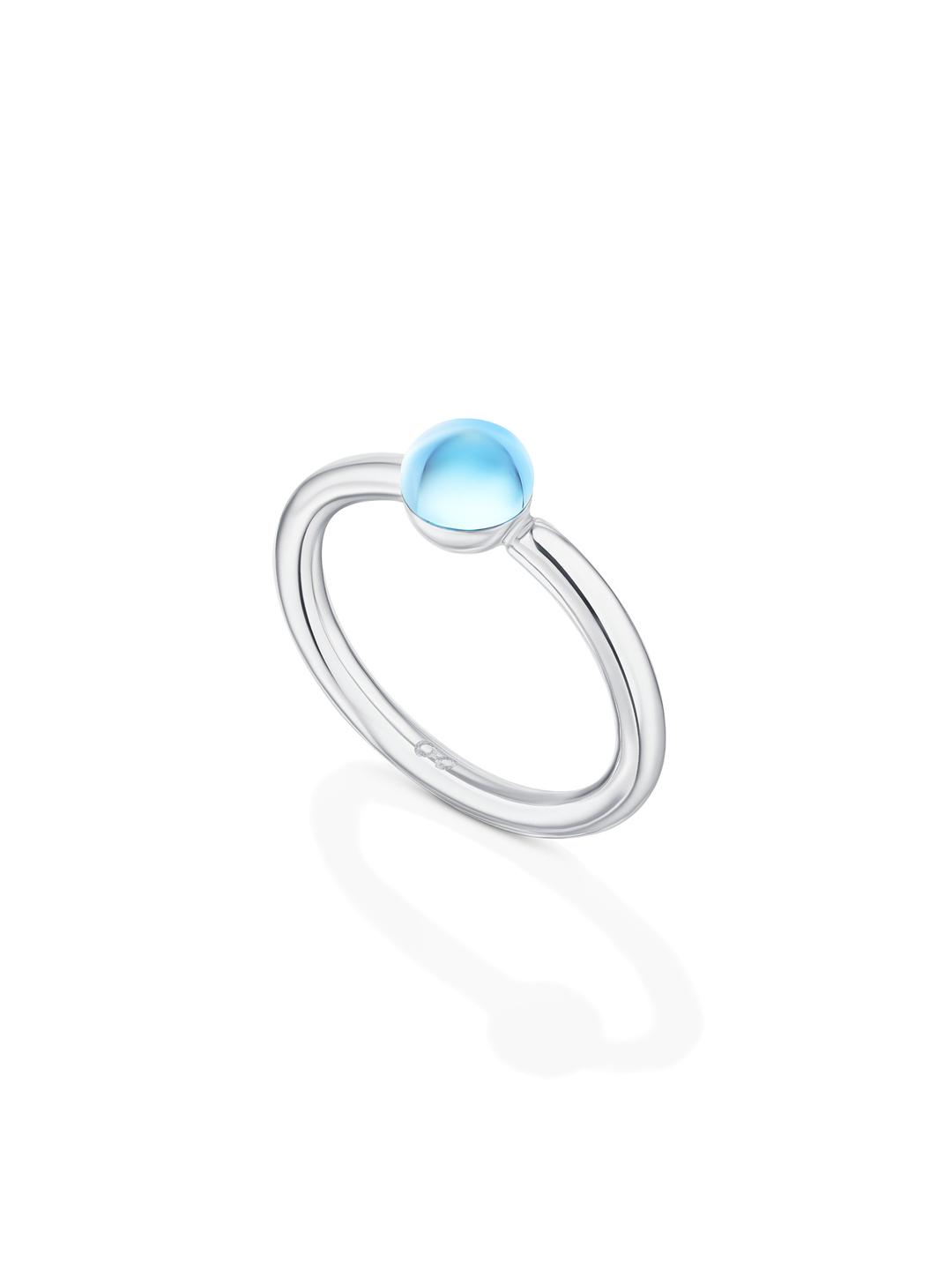 Lollipop Ring Xs With Light Blue Sitall