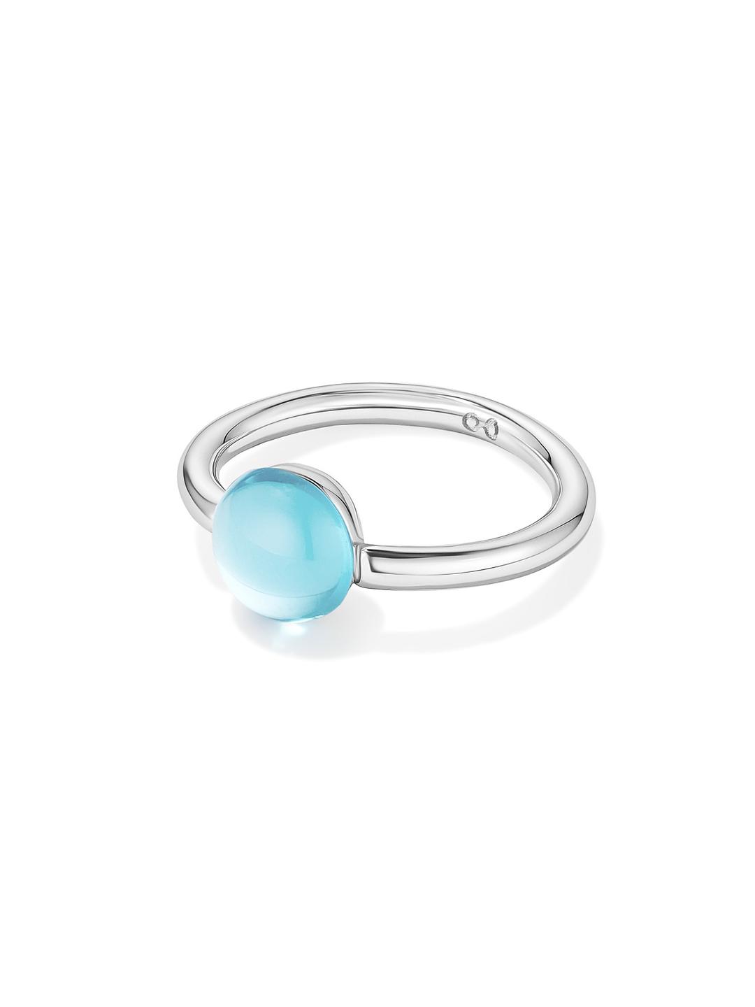 Lollipop Ring S With Light Blue Sitall