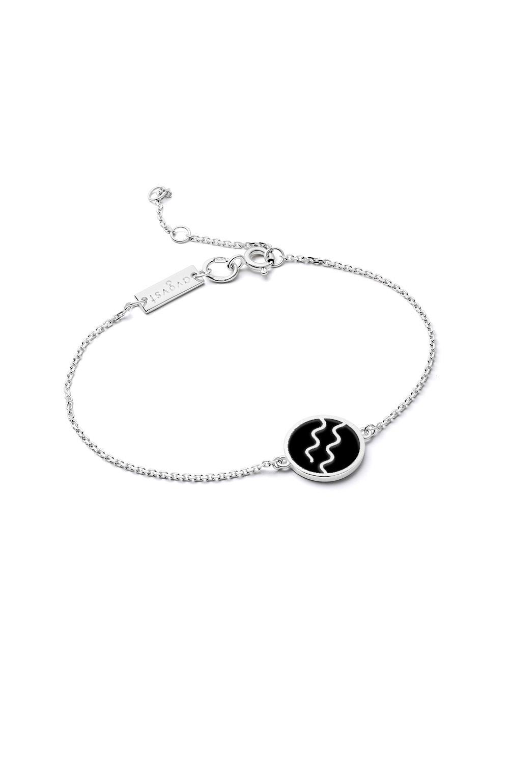 Zodiak Bracelet Virgo With Black Enamel