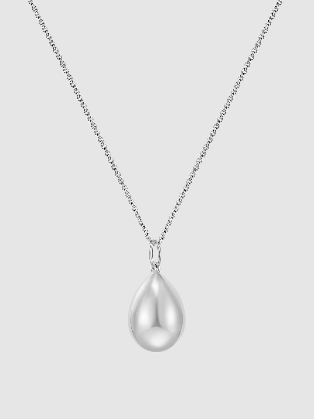 Silver Egg Necklace