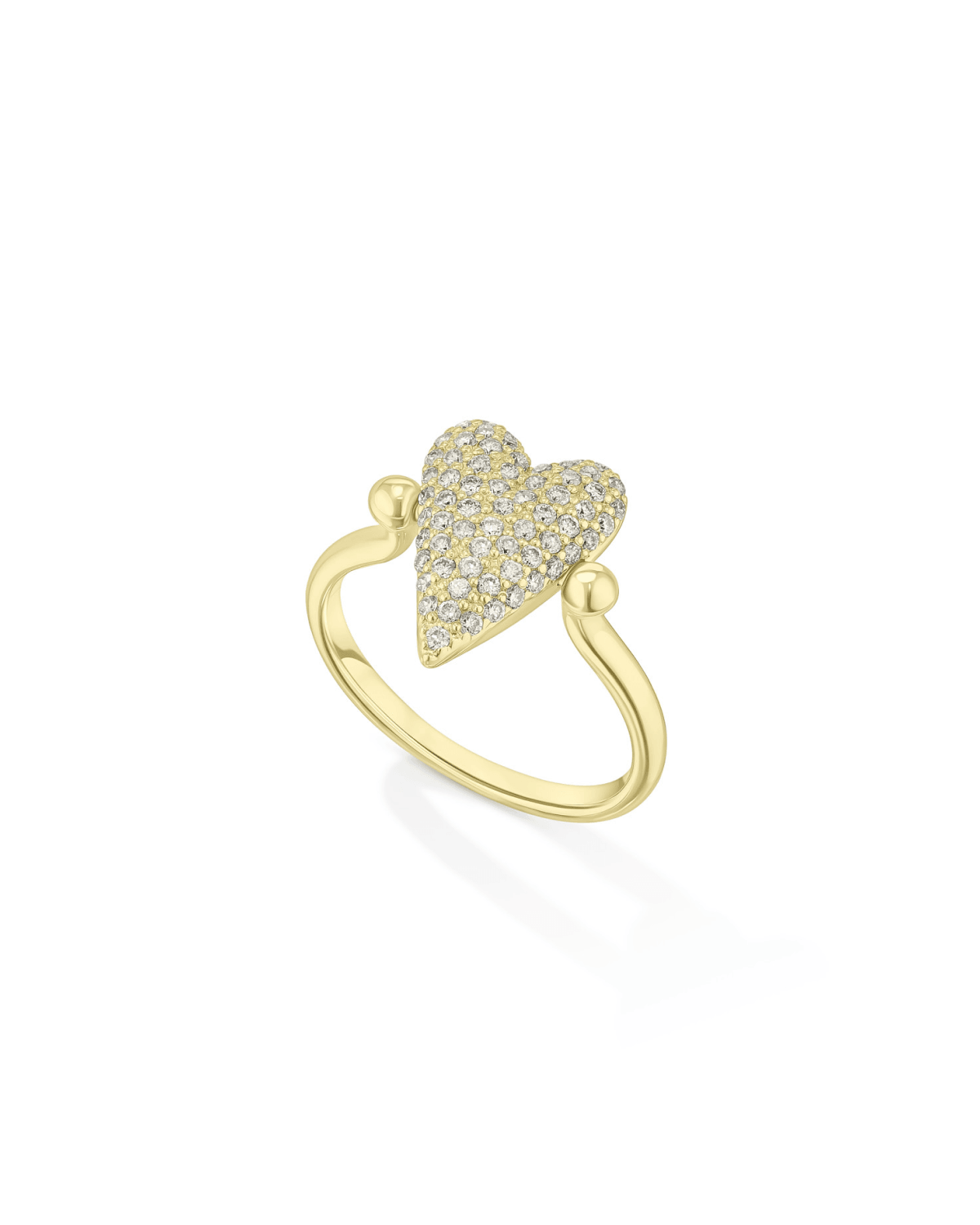 Pavé Diamond Flip Ring Yellow Gold