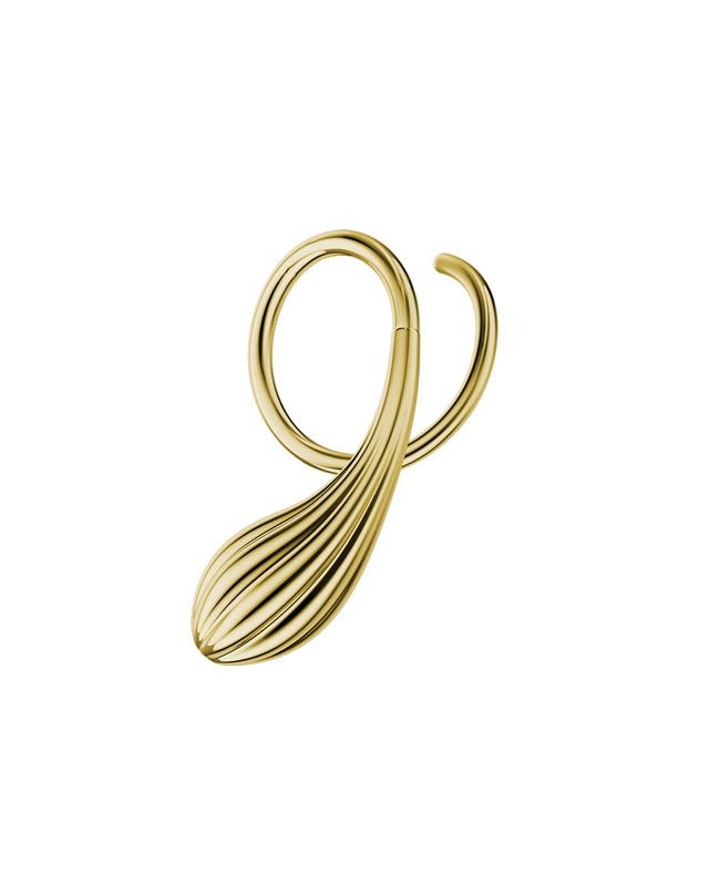 Echo Right Swirl Earring Gold Vermeil